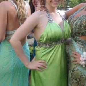 Green Sparkly Bari Jay Prom Dress